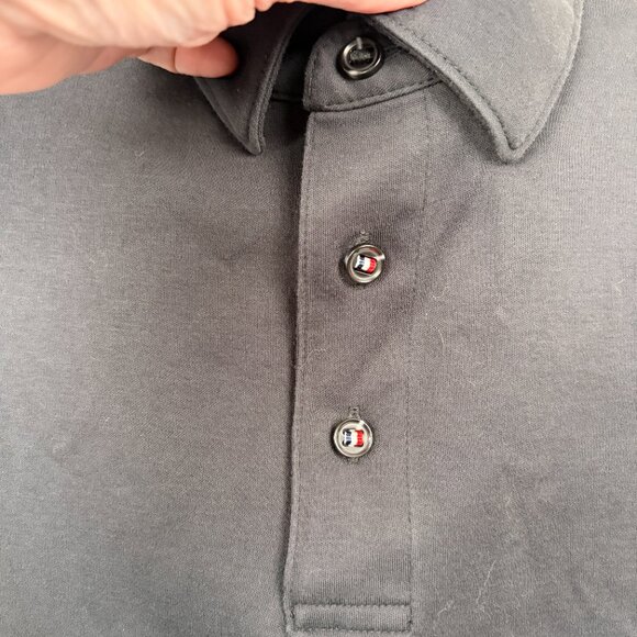 UnTuckIt Black Cotton Button-Front Long Sleeve Shirt - size L - Picture 4 of 8